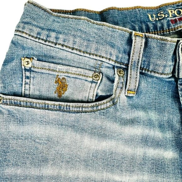 U.S. Polo Assn. Mens Light Wash Stretch Denim Jeans W33 L30 - Picture 8 of 11